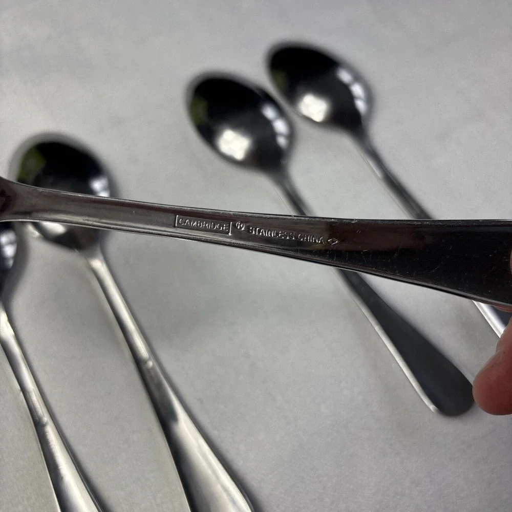 Cambridge Felicity Stainless Steel Soup Spoons Set Of‎ 5 Swirls Modern